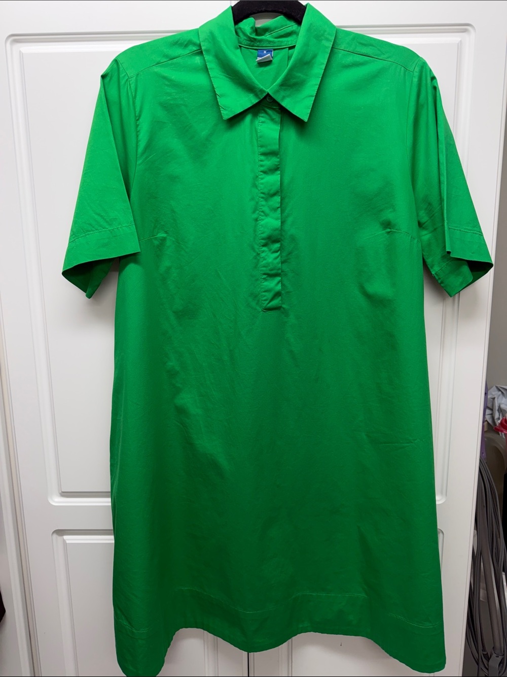 Old Navy Bright Green Short-Sleeve Women’s Shirt Dress